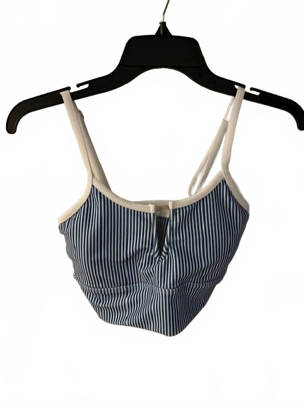 NEW LAINSNOW women's vcut seabrook skinny top in seersucker